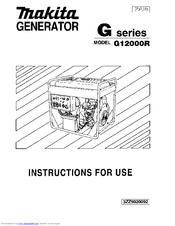 Makita G12000R Instructions For Use Manual