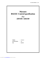 Marantz SR9300 Specification