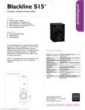 Martin Audio Blackline S15+ Technical Specifications