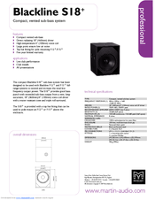 Martin Audio Blackline S18+ Technical Specifications