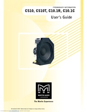 Martin Audio CS10 User Manual