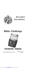 Excalibur Bible Challenge 479 Operating Manual