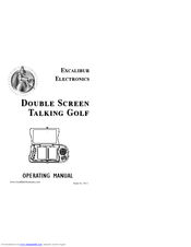 Excalibur DOUBLE SCREEN TALKING GOLF 383-2 Operating Manual