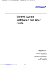 Extreme Networks Summit Summit4 Installation And User Manual