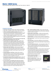 Extron electronics Matrix 12800 Series Specification Sheet