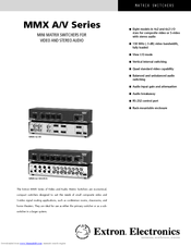 Extron Electronics MMX 42 AV Specification Sheet