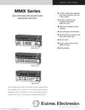Extron electronics MMX 32 VGA A Specification Sheet