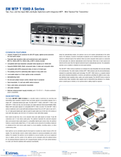 Extron electronics SW2 MTP T 15HD A Specification Sheet