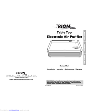 Fedders Trion Installation, Operation And Maintenance Manual