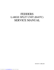 Fedders E1FC418N6G Service Manual