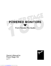 Fender Power Stage 100 Owner's Manual