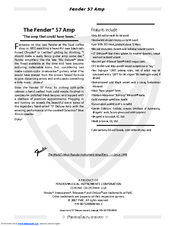 Fender 57 AMP 57 Owner's Manual
