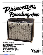 Fender Princeton Recording-Amp Owner's Manual