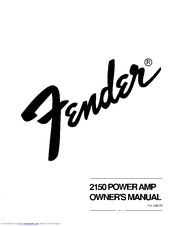 Fender 2150 Owner's Manual