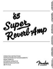 Fender '65 Super Reverb-Amp Operating Instructions Manual
