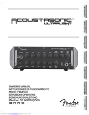 Fender ACOUSTASONIC ULTRALIGHT Owner's Manual