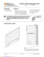 FireplaceXtrordinair 564 SS FPX Installation Instructions Manual