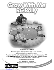 Fisher-Price GROW WITH ME RC Rally 77306 User Manual
