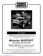 Fisher-Price Monster BIGFOOT 74420 Owner's Manual With Assembly Instructions