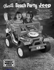 Fisher-Price BARBIE Beach Party Jeep Wrangler H4433 Owner's Manual & Assembly Instructions
