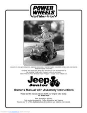 Fisher-Price POWER WHEELS 74240 Owner's Manual & Assembly Instructions