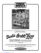 Fisher-Price Barbie Cruisin' Tunes Jeep 4x4 74340 Owner's Manual & Assembly Instructions