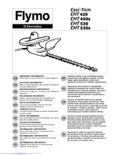 Flymo Electrolux EHT 450s Important Information Manual