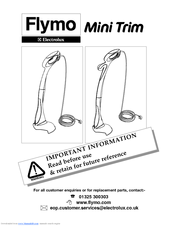 Flymo Electrolux Mini Trim Important Information Manual