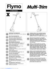Flymo Electrolux Multi-Trim Important Information Manual