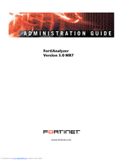 Fortinet FortiAnalyzer 3.0 MR7 Administration Manual