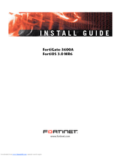 Fortinet FortiGate 3600A Installation Manual