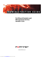 Fortinet FortiGuard Analysis and Management Service 1.2.0 Administration Manual