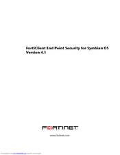 Fortinet FortiClient End Point Security User Manual