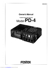 Fostex PD-4 Owner's Manual