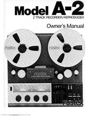 Fostex A-2 Owner's Manual
