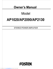 Fostex AP2090 Owner's Manual