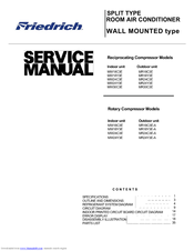 Friedrich MR18C3E-A Service Manual