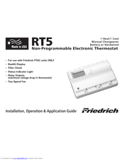 Friedrich RT5 Installation, Operation & Application Manual