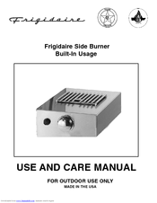 Frigidaire Side Burner Use And Care Manual