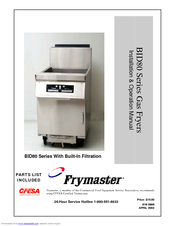 Frymaster BID80 Series Installation & Operation Manual