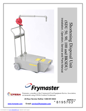 Frymaster BKSDU Installation & Operation Manual