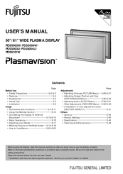 Fujitsu Plasmavision PDS5003 User Manual