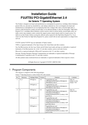 Fujitsu Ethernet 2.4 Installation Manual