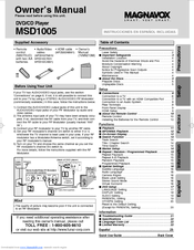 Magnavox MSD1005 Owner's Manual