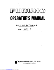 Furuno MT-12 Operator's Manual