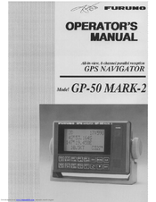 Furuno GPS Navigator GP-50 MARK-2 Operator's Manual