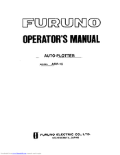 Furuno Auto Plotter ARP15 Operator's Manual