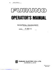 Furuno F-851S Operator's Manual