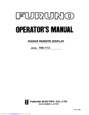 Furuno FMD-1712 Operator's Manual