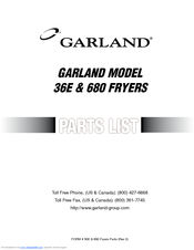 Garland 680-31SFBL Parts List